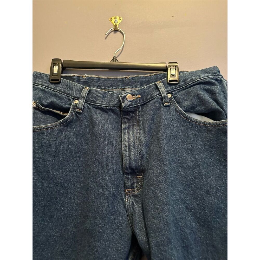 Wrangler Men's Relaxed Fit Straight Jeans Blue Denim Size 38x32 - Picture 2 of 11